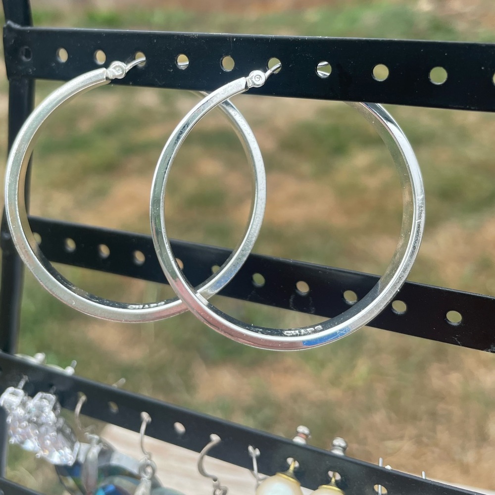 Silver Chaps earrings